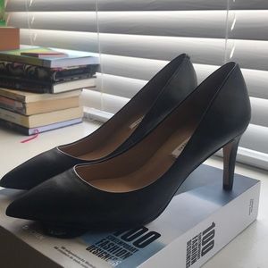 DVF Black Leather Heels
